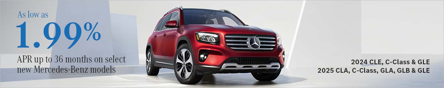 Enjoy special interest rates on select New Mercedes-Benz models