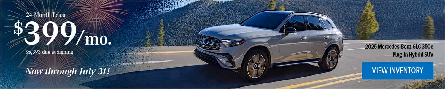 Enjoy enhanced lease pricing on the 2025 GLC 350e Plug-In Hybrid SUV
