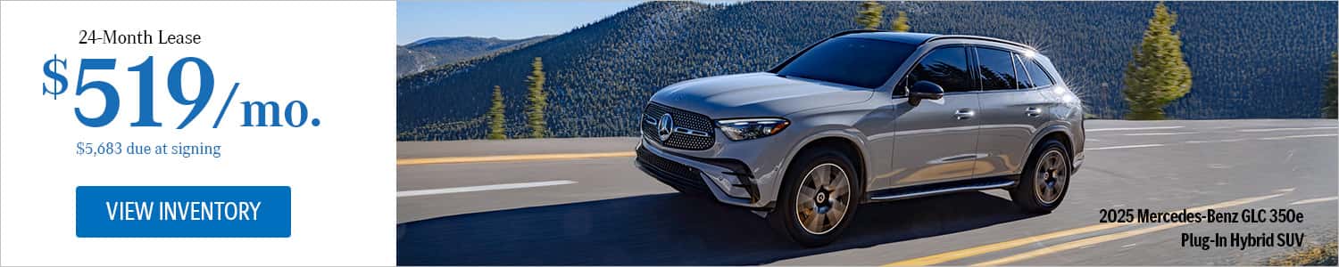 Enjoy enhanced lease pricing on the 2025 GLC 350e Plug-In Hybrid SUV