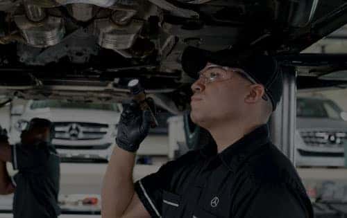 looking under car