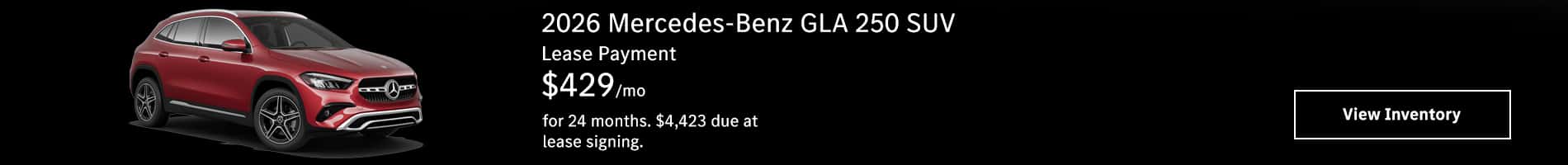 Mercedes-Benz GLA Lease Special