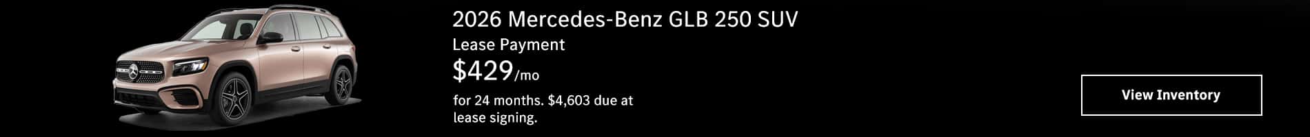 Mercedes-Benz GLB Lease Special