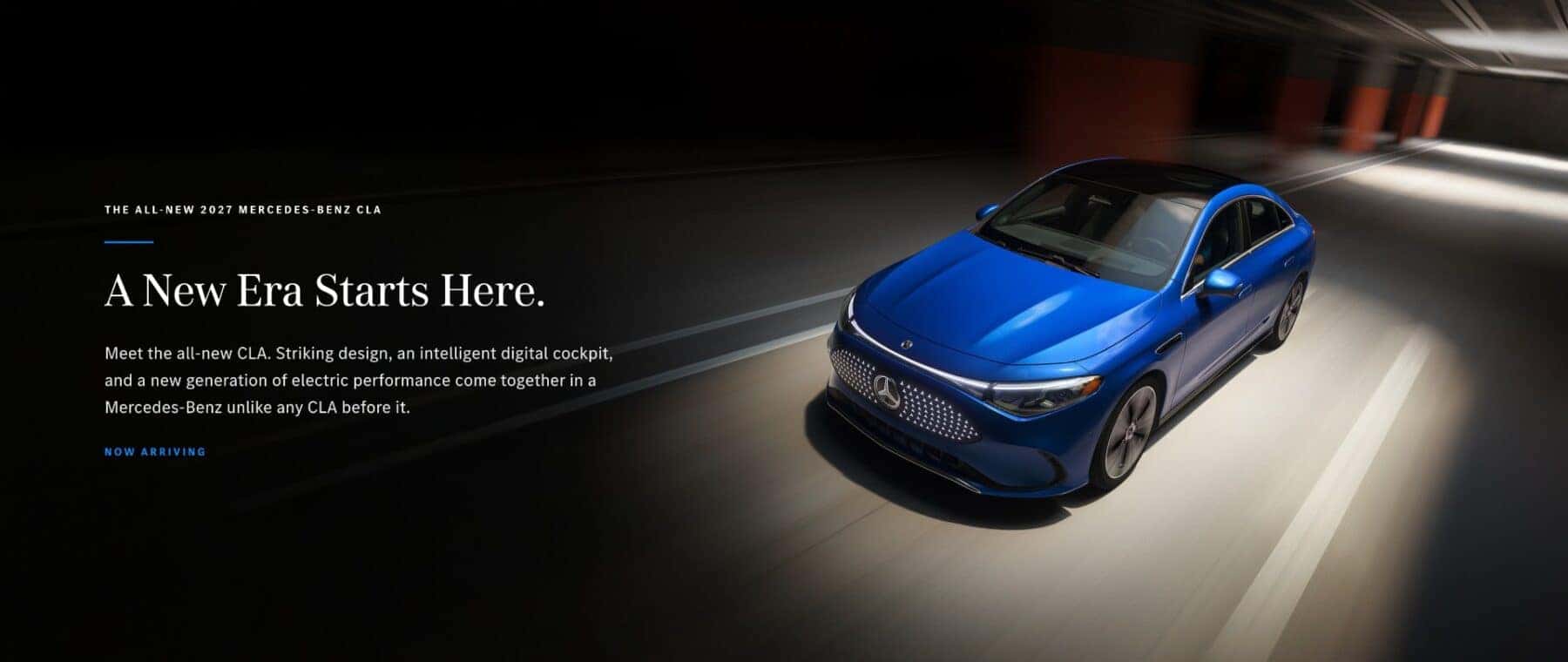 All-new 2027 Mercedes-Benz CLA arriving now at Mercedes-Benz of Myrtle Beach featuring next-generation luxury design and technology.