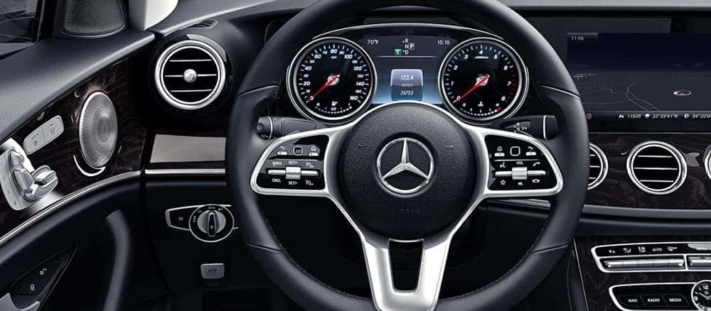 Steering wheel of a Mercedes E-Class