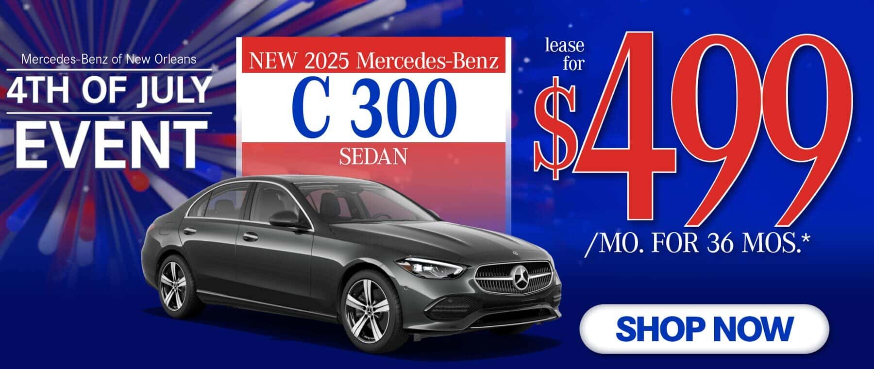 New 2025 Mecedes-Benz C 300 Lease for $499 a month for 36 Months*