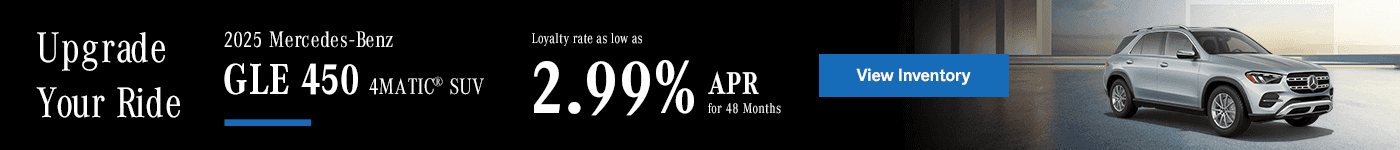 2025 GLE 450 4MATIC SUV Loyalty rate as low as 2.99% for 48 Months