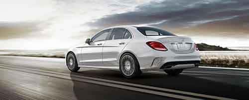 2018 Mercedes-Benz C-Class driving down the highway