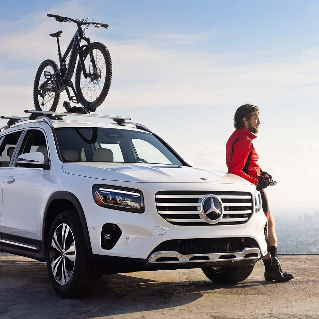 GLB SUV with bike roof rack