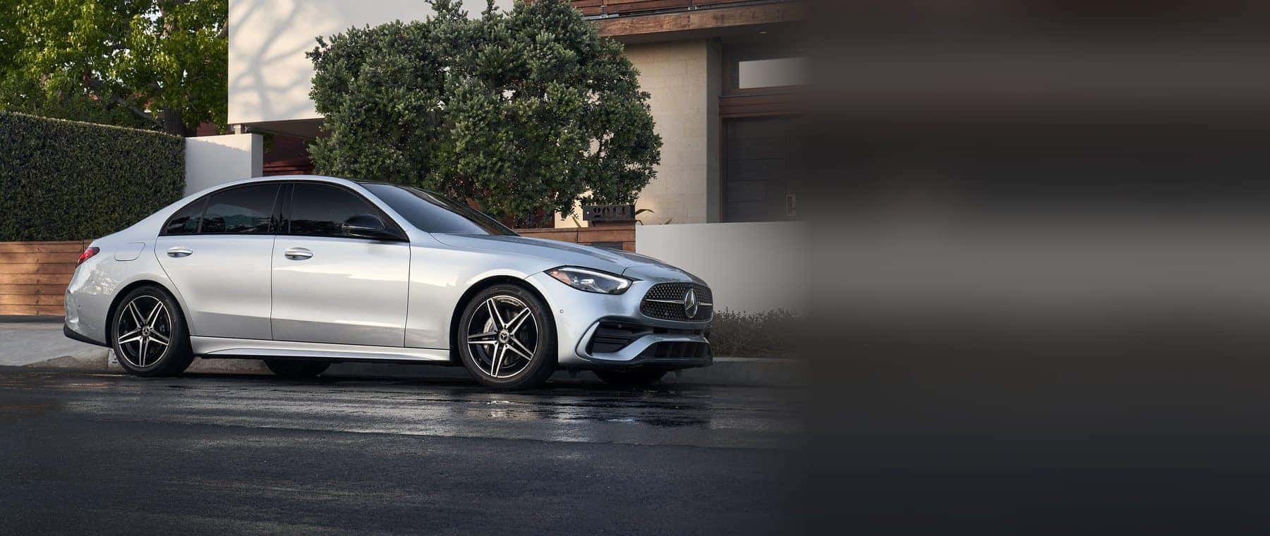 C-Class Sedan, front three-quarter view (Mercedes-Benz USA photo). Optional equipment shown.