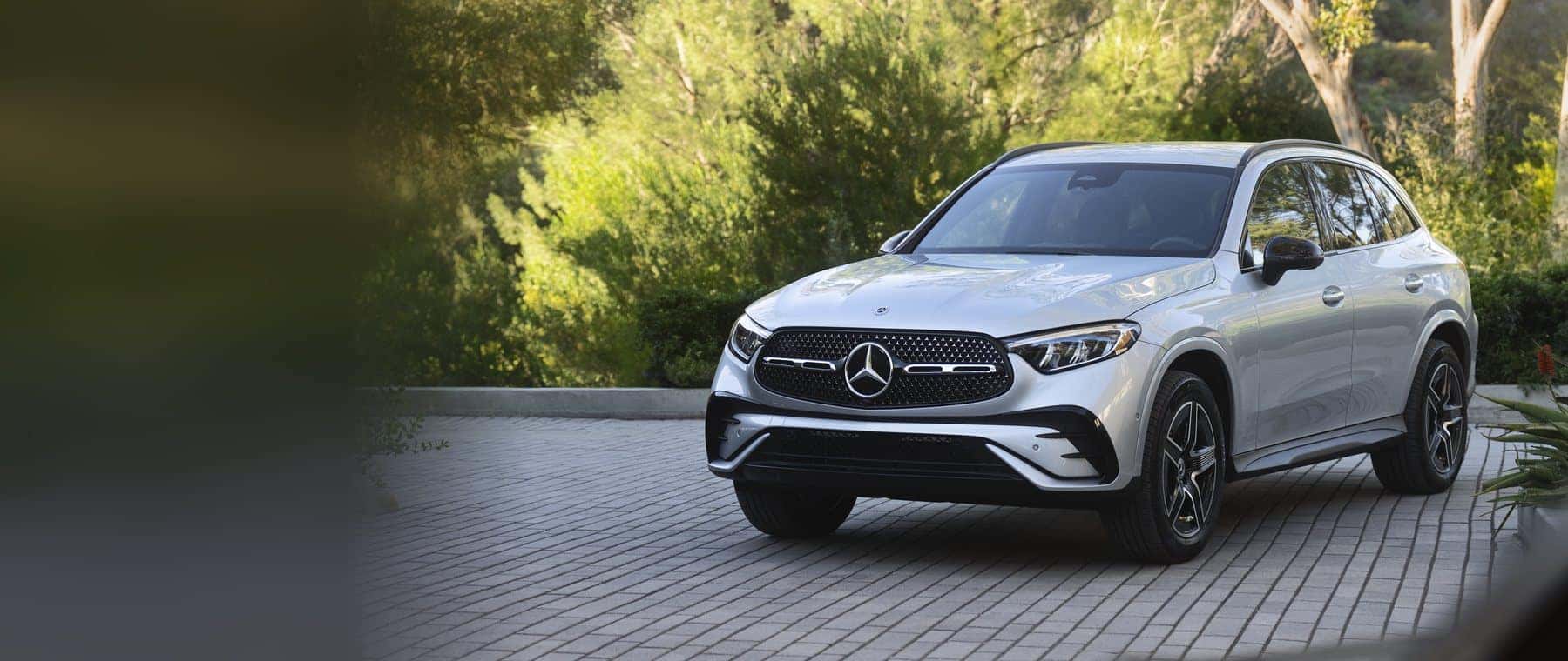2026 GLC SUV, front three-quarter view (MB portal photo). Optional equipment shown.