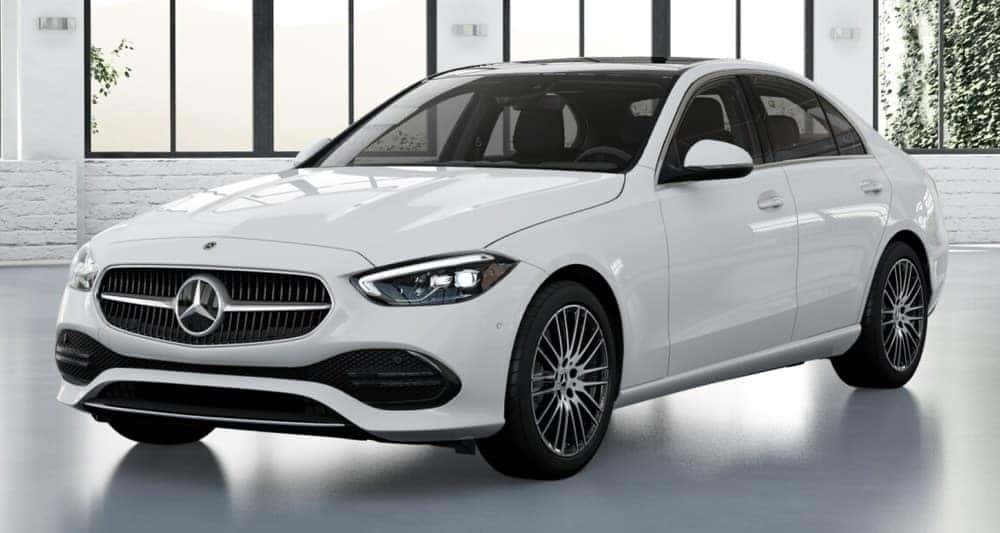 2026 C 300 4MATIC Sedan, Polar White, from our inventory (stock TR354682). Optional equipment shown.