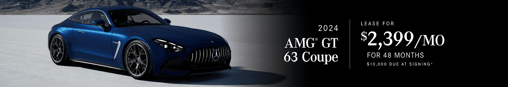 2024 AMG® SL 43 Roadster : Lease for $1,465 per month for 36 months with $5,000 due at signing