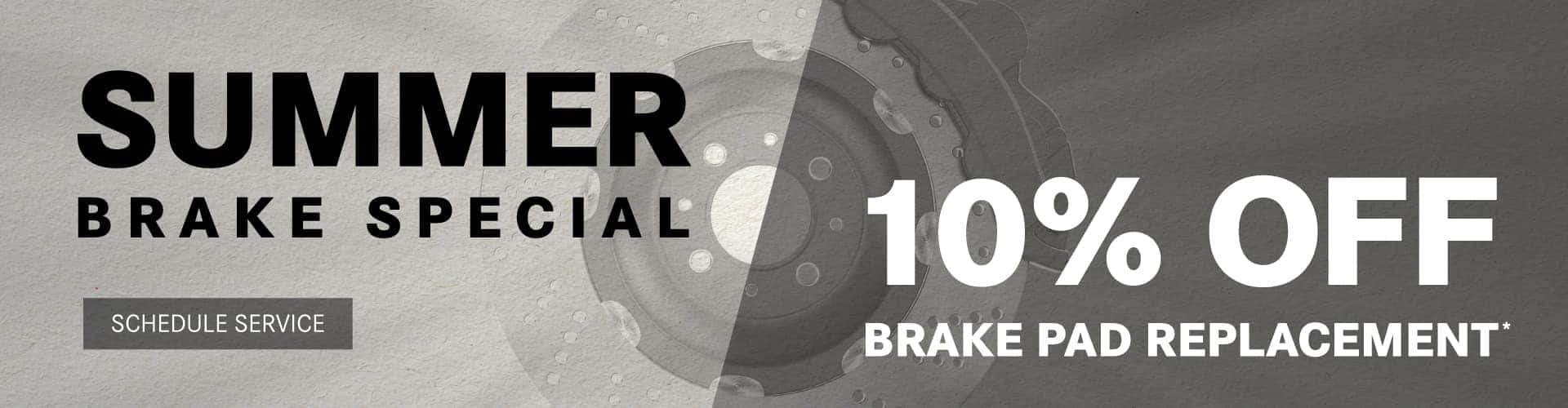 Summer Brake Special | 10% off brake pad replacement