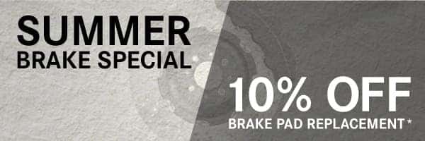 Summer Brake Special | 10% off brake pad replacement