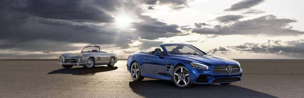 A 2020 Mercedes-Benz SL 550 Roadster with premium wheels
