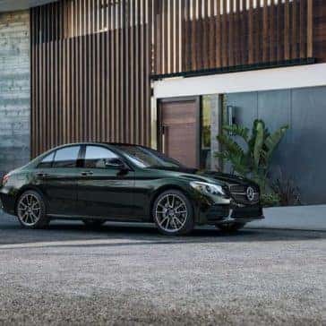 2019 Mercedes-Benz C-Class Sedan in front of home