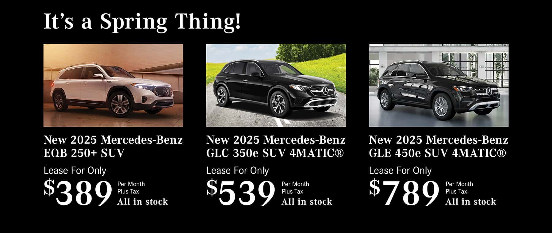 May 2025 EQB 250/GLC 350e/ GLE 450e Offer