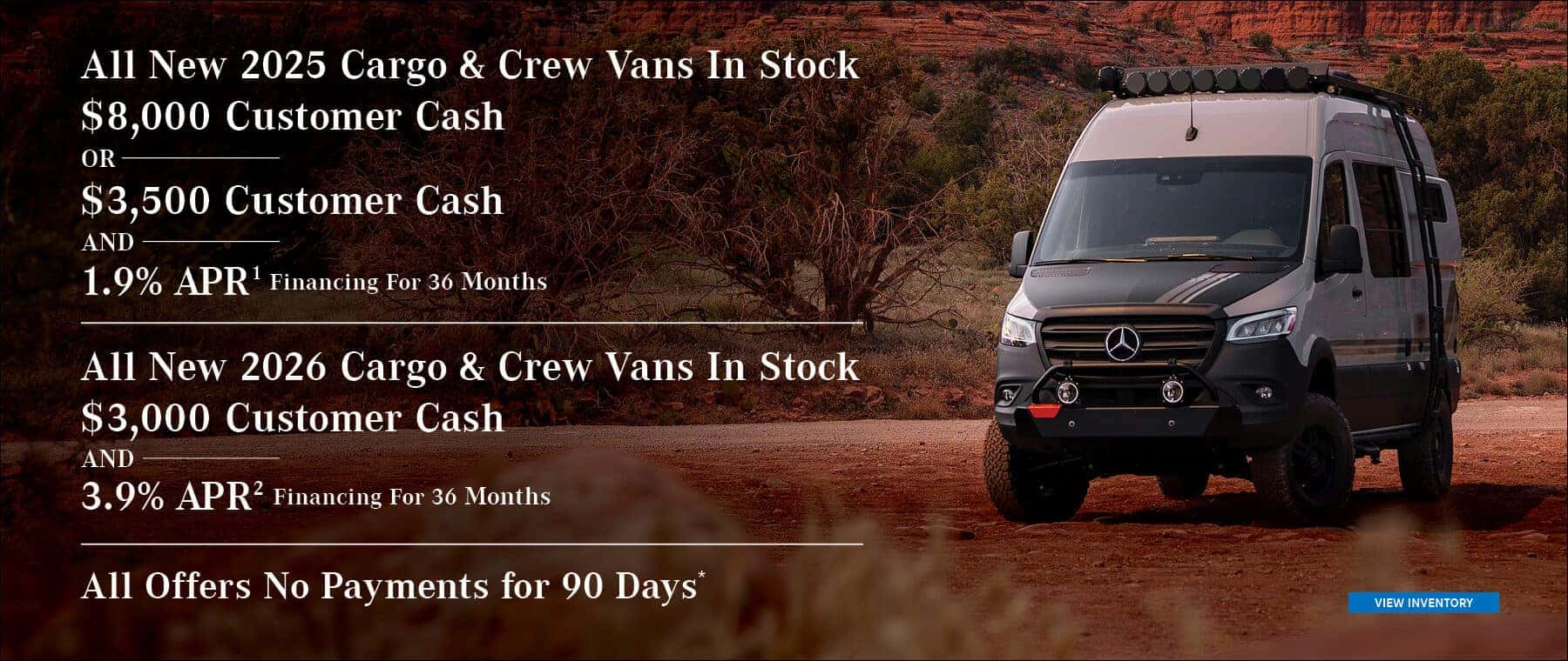 All New 2025 Cargo & Crew Vans in Stock