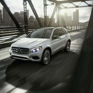 2018 Mercedes-Benz GLC Driving Over a Bridge