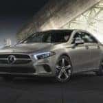 Silver A-Class sedan
