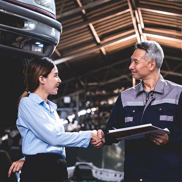 service customer handshake