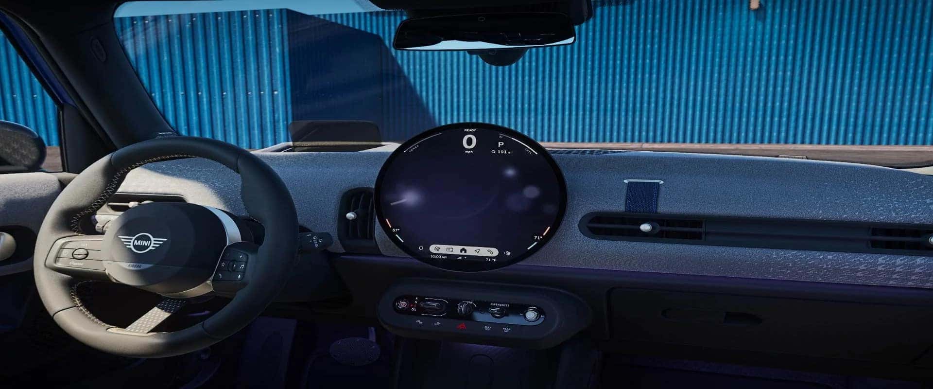 advanced technology featuring a rounded infotainment display in the 2026 MINI cooper 4 door