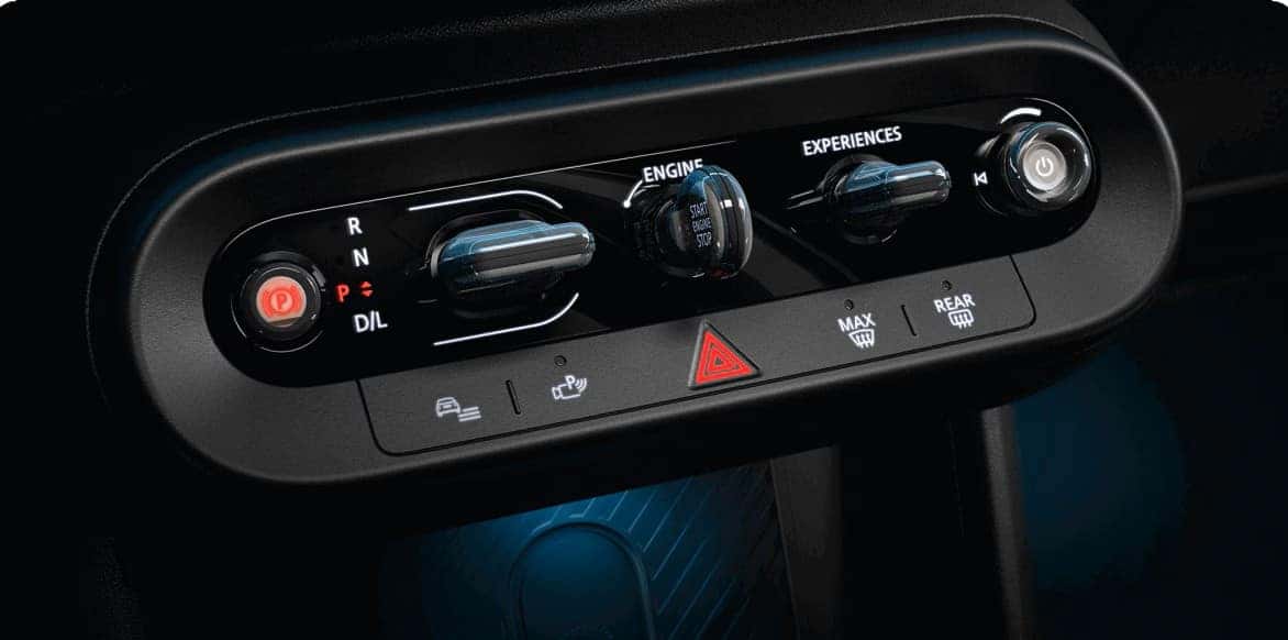 2025 mini cooper view of the mode switches