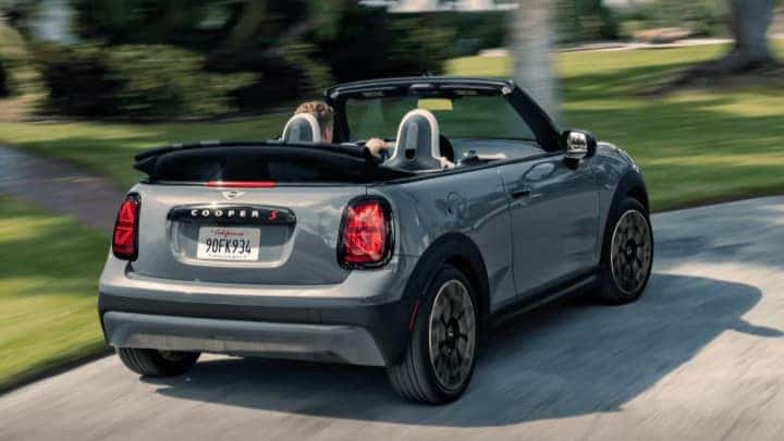 2026 Mini Cooper Convertible parked next to a park