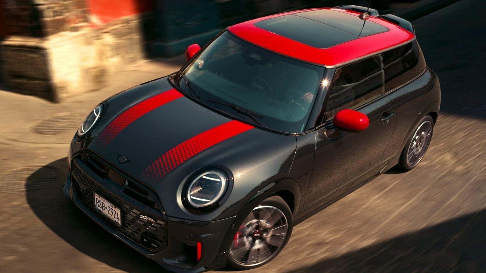 2026 Mini JCW parked outside of a building