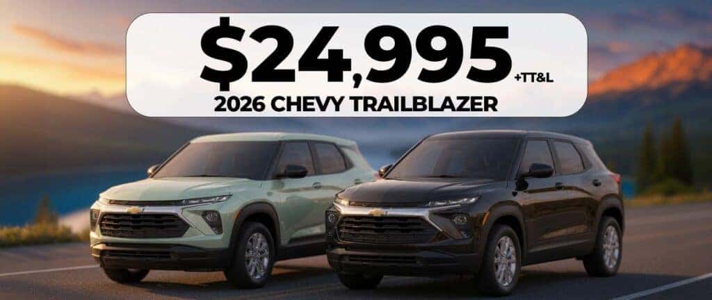 2026 CHEVROLET TRAILBLAZER STARTING AT $24,995!