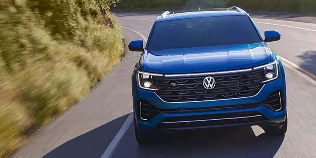 Volkswagen Atlas driving down a highway toward Manchester NH
