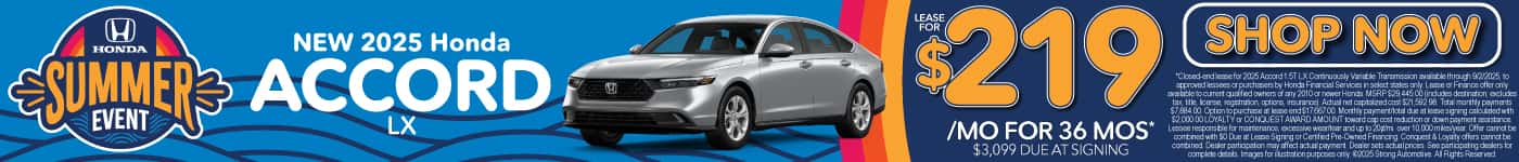 New 2025 Honda Accord LX 