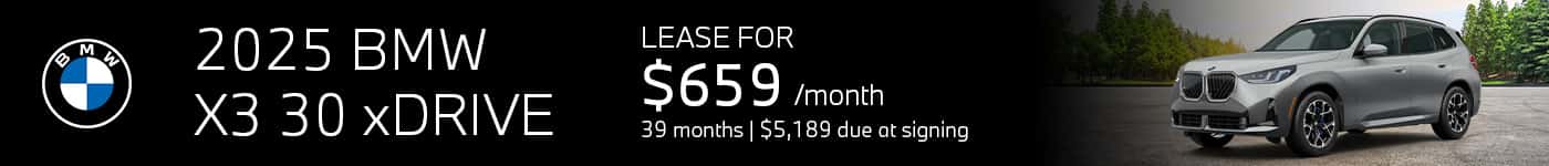 2025 X3 30 xDrive Lease Offer