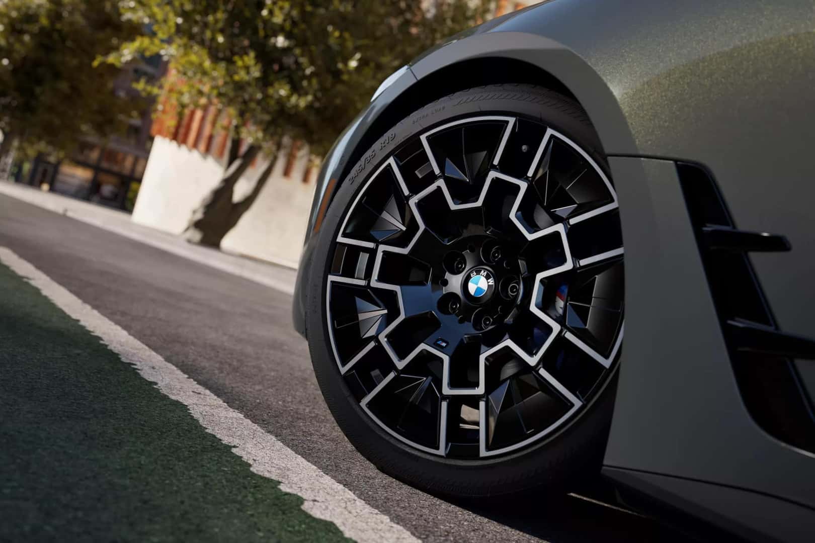 an exterior view of a rimand tire for the new 2026 BMW 4 Series