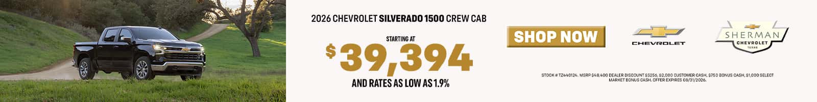 Sherman-Chevrolet—Aug-26—Offers—Silverado-1500—1600X200