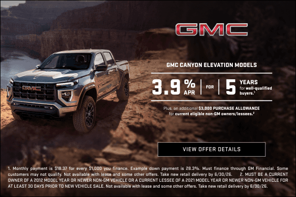 GMC CANYON ELEVATION MODELS