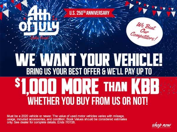We Want Your Vehicle!