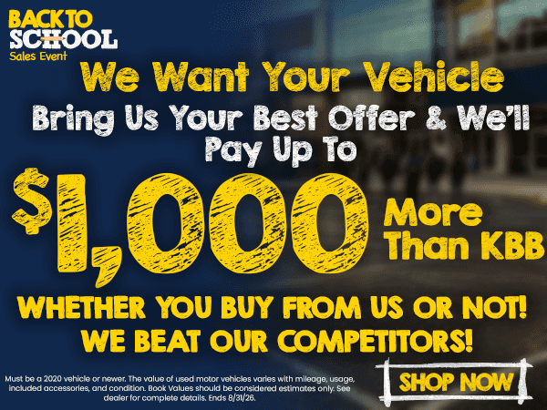 We Want Your Vehicle!