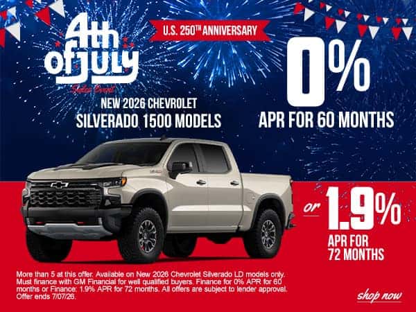 New 2026 Chevrolet Silverado 1500 Models