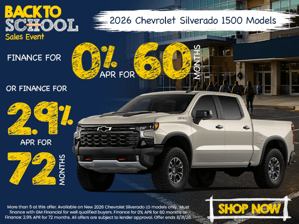 New 2026 Chevrolet Silverado 1500 Models