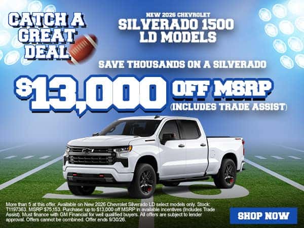 Select New 2026 Chevrolet Silverado 1500 Models
