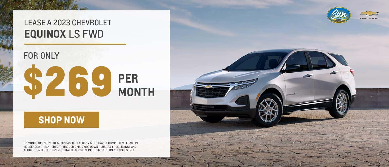 Lease a 2023 Chevrolet Equinox LS FWD for only $269 a month!