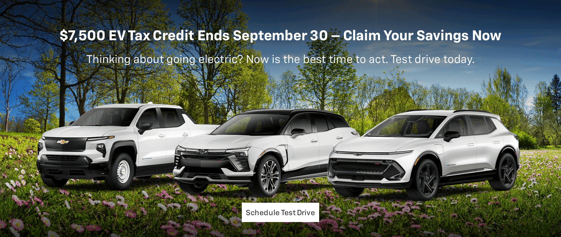 $7,500 EV Tax Credit Ends September 30 – Claim Your Savings Now Thinking about going electric? Now is the best time to act. Test drive today