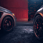 Two 2023 Toyota GR Corollas parked next to one another