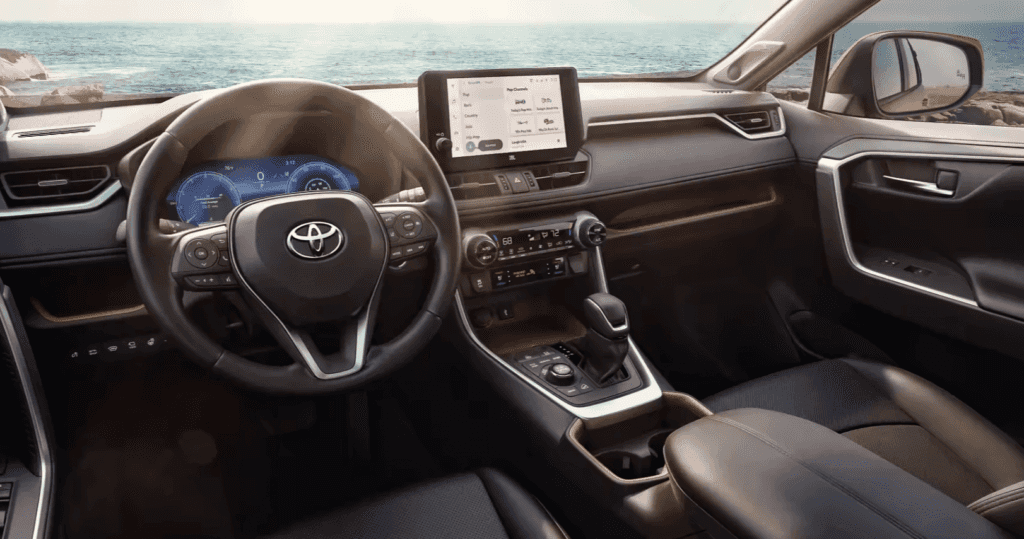 The cockpit of the 2023 Toyota RAV4