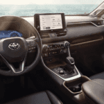 The cockpit of the 2023 Toyota RAV4