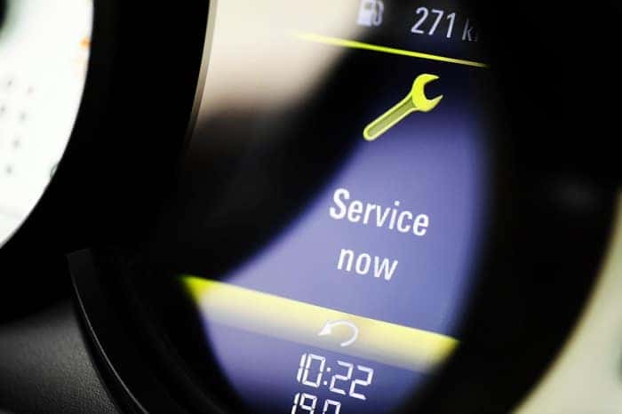 Dashboard Displaying Service Warning