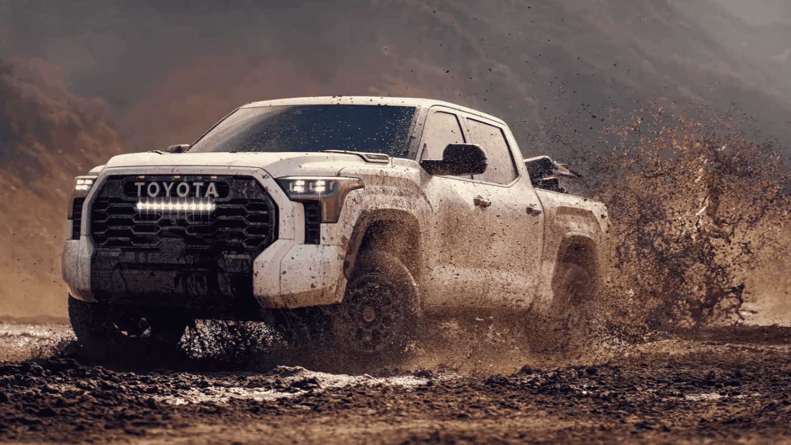 Toyota Tundra driving in the dirt