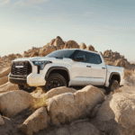 2025 Toyota Tundra on rocky terrain