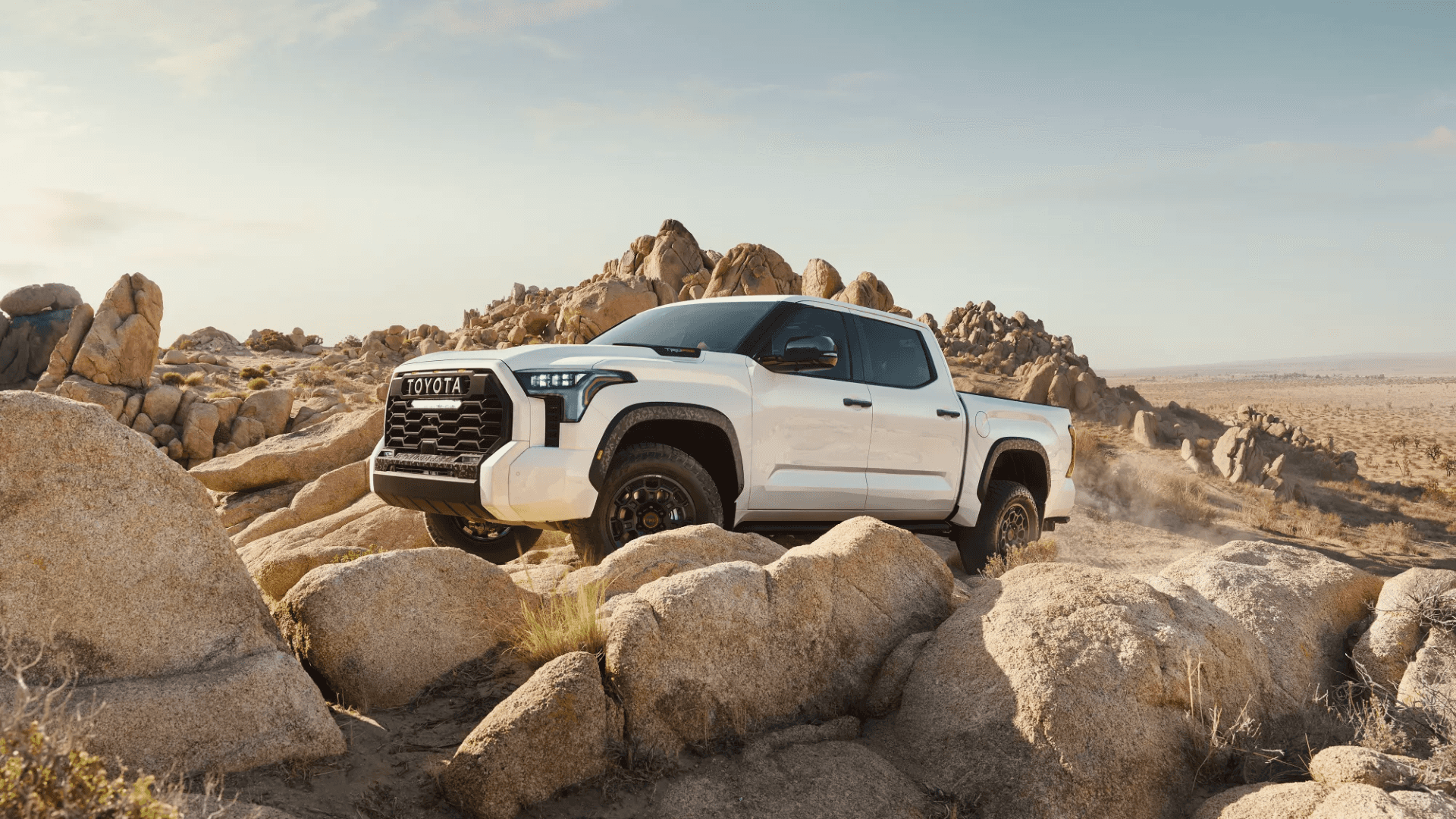 2025 Toyota Tundra on rocky terrain